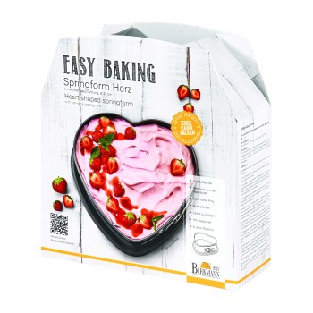 tortownica serce, forma do ciasta serce, forma z wyjmowanym dnem serce, tortownica Easy Baking, forma Easy Baking, Birkmann 881 501, 
