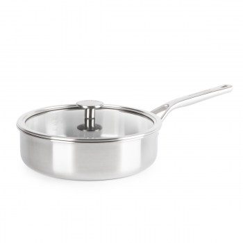 patelnia KitchenAid, akcesoria KitchenAid, patelnie KitchenAid, patelnia z pokrywką stal nierdzewna KitchenAid, patelnia stal nierdzewna, patelnia ze stali nierdzewnej, Multi-Ply Stainless Steel KitchenAid, patelnia 3-warstwowa, importer KitchenAid, wyłą