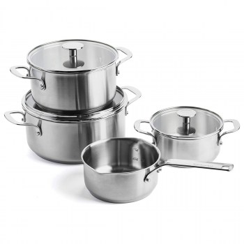 CC003575-001 KitchenAid, zestaw garnków KitchenAid, komplet garnków ze stali nierdzewnej, zestaw naczyń do gotowania