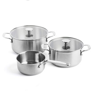 CC003630-001 KitchenAid, zestaw garnków KitchenAid, komplet garnków ze stali nierdzewnej, zestaw naczyń do gotowania, komplet garnków ze stali nierdzewnej