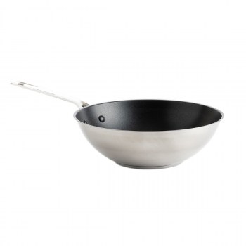 wok KitchenAid CC005737-001, wok ze stali nierdzewnej, wok z powłoką ceramiczną, wok na indukcję
