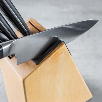 KitchenAid blok z 5 nożami, nożyczkami i ostrzałką 