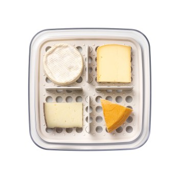 pojemnik z przegródkami do serów, pojemnik na sery, pojemnik do przechowywania serów, pojemnik Amuse A-000419, pojemnik na ser do lodówki
