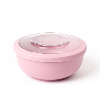 miska kuchenna 2L, różowa miska, miska BPA Free, miska z pokrywką, lunchbox, pojemnik na przekąskę, miska Amuse Life A-000295