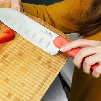 Nóż santoku, japoński nóż kuchenny, nóż kuchenny do krojenia warzyw i owoców, nóż Trebonn