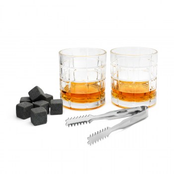 zestaw do whiskey, zestaw prezentowy dla miłośnika whiskey, zestaw Leopold Vienna LV238000, szklanki do whiskey