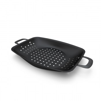 taca na grilla, taca grillowa BBQ, taca grillowa wysoka, grillroaster perforowany, CC002835-001 BK, taca do grillowania, taca grillowa stal węglowa, taca grillowa wielorazowa