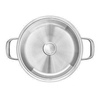 garnek KitchenAid, akcesoria KitchenAid, garnki KitchenAid, garnek z pokrywką stal nierdzewna KitchenAid, garnek stal nierdzewna, garnek ze stali nierdzewnej, Multi-Ply Stainless Steel KitchenAid, garnek 3-warstwowy, importer KitchenAid, wyłączny przedst