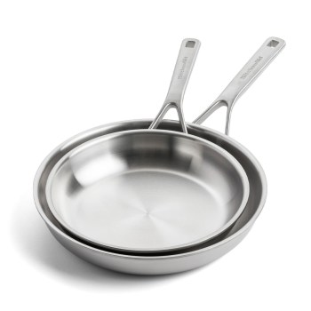 KitchenAid patelnie 3-warstwowe stalowe 24 cm, 28 cm